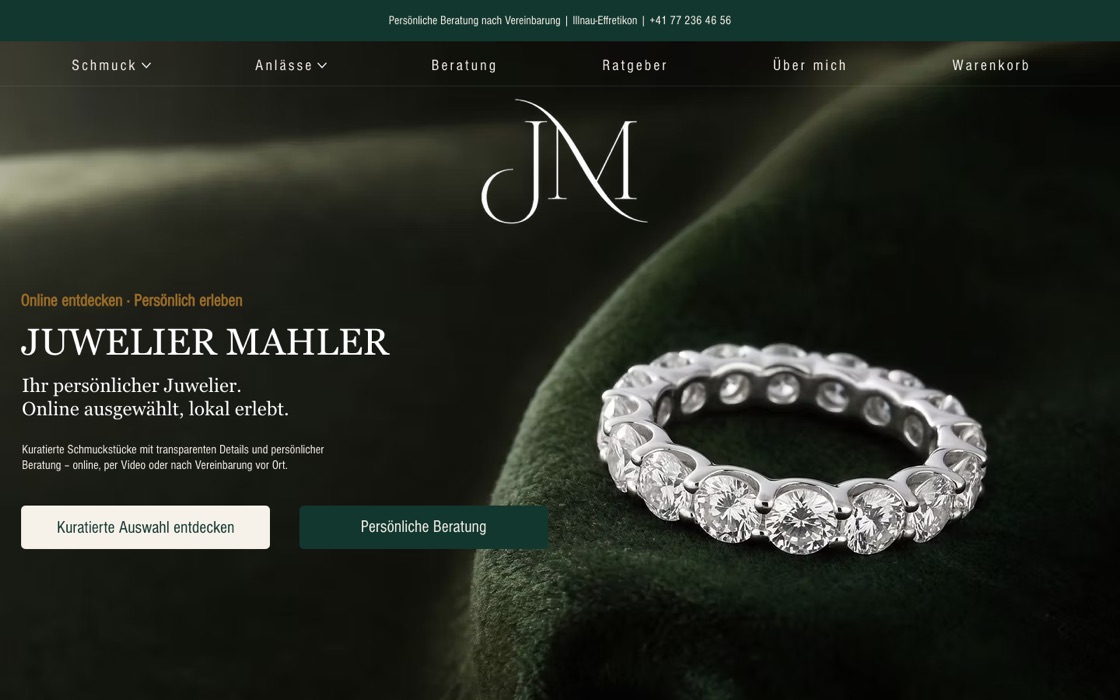 Homepage of Juwelier Mahler